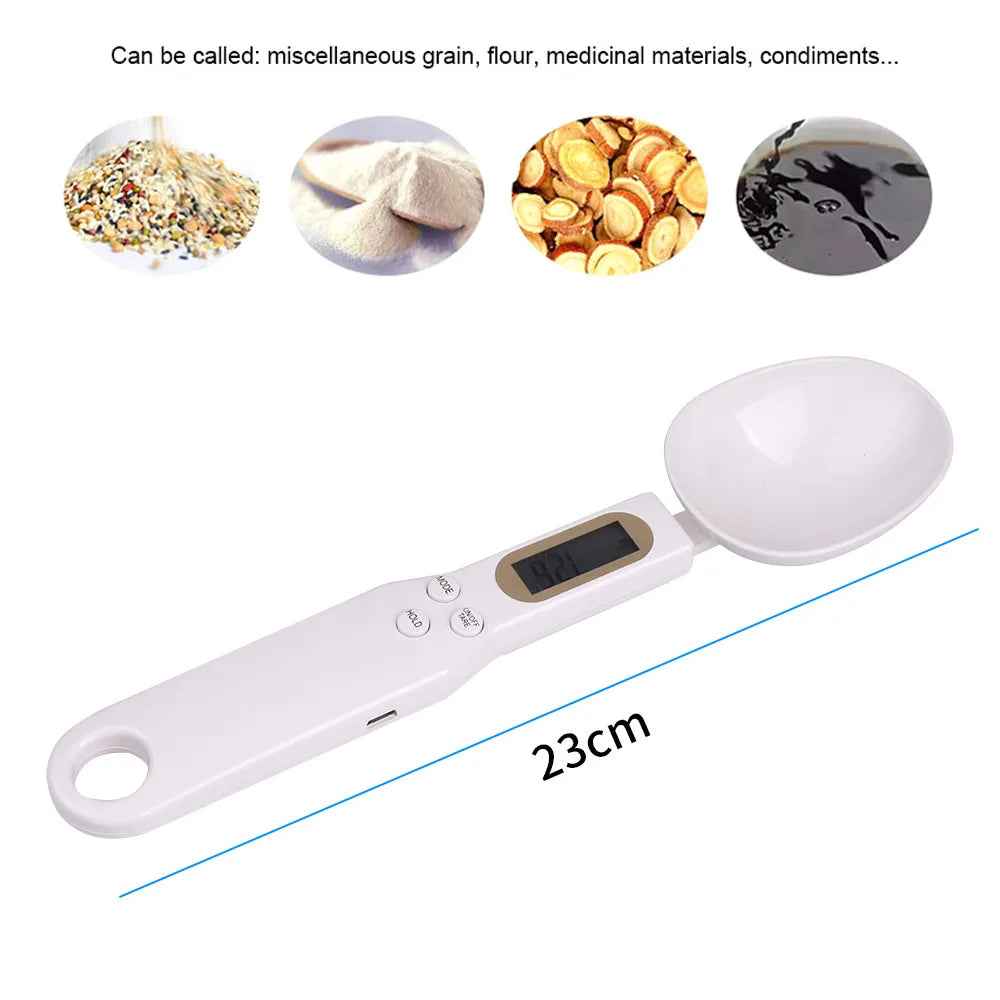 "Electronic Kitchen Food Scale: USB Measuring Spoon"