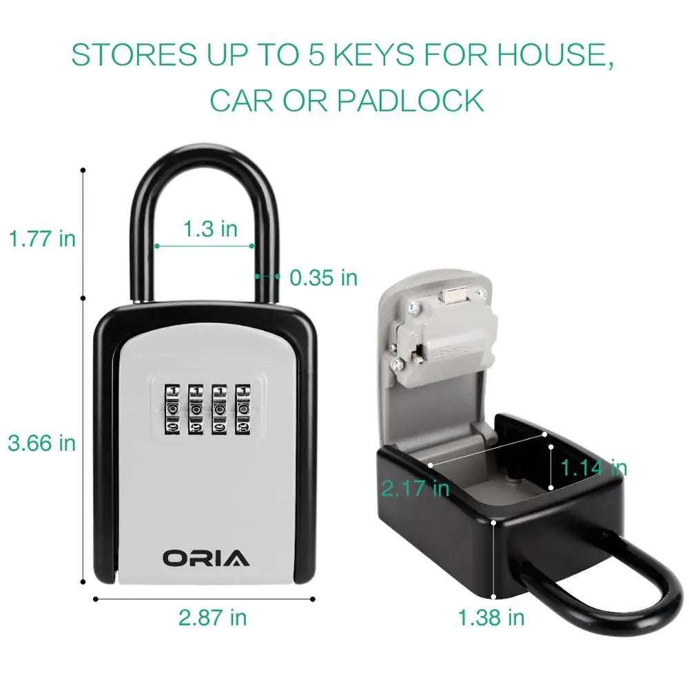 "ORIA Outdoor Password Key Box: Key Safe Lock"