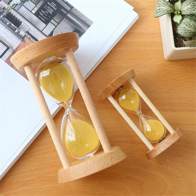 "Wooden Hourglass Mini Desktop Decor"