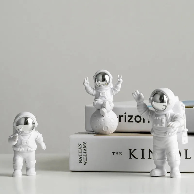 "Resin Astronaut Decoration: Nordic Style Desktop Decor"