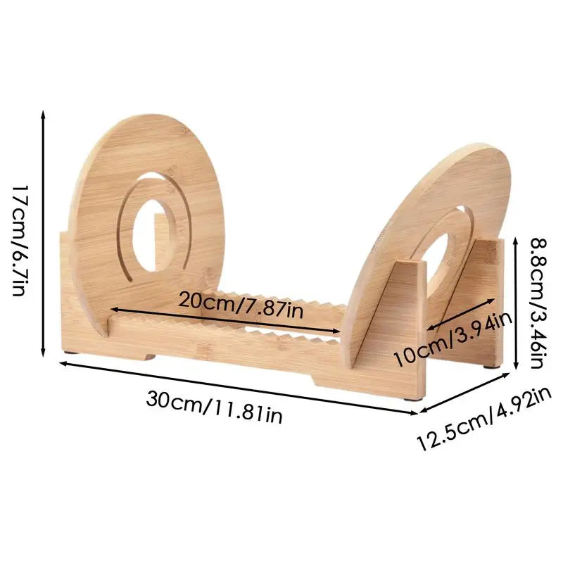 "Wooden Vinyl Record Storage Stand"