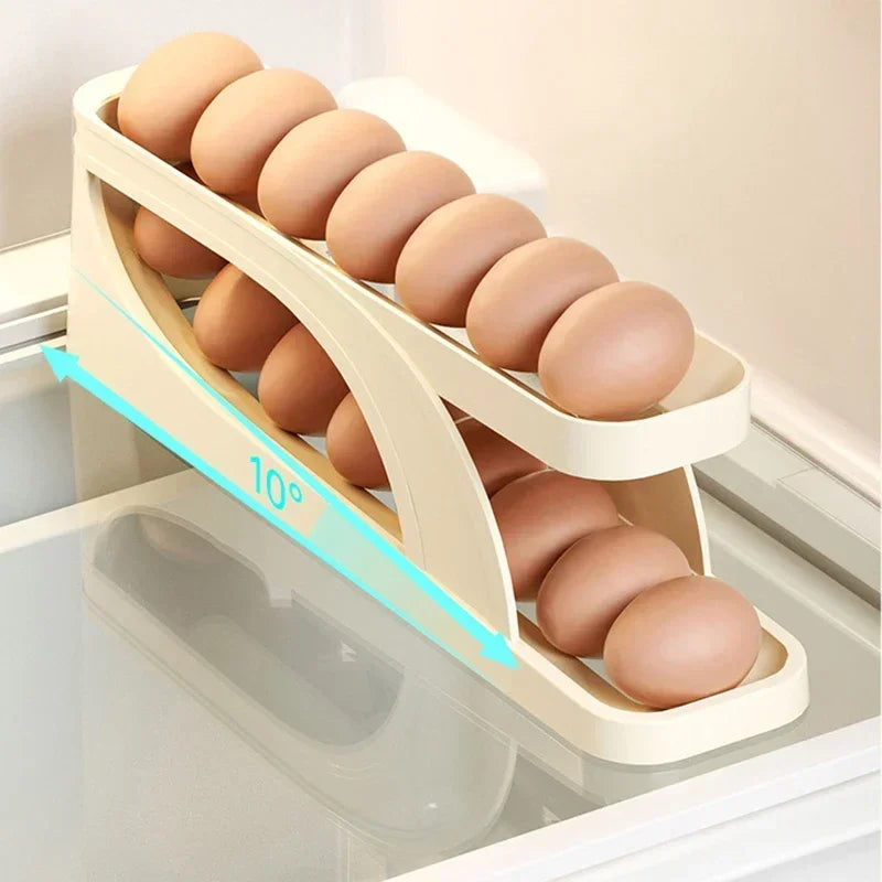 Automatic Scrolling Egg Rack Holder Storage Box