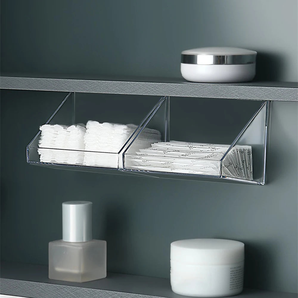 "Wall-Mounted Plastic Storage Rack"