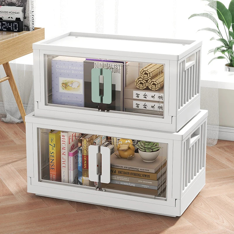 "Big Collapsible Storage Cabinet with Bins"