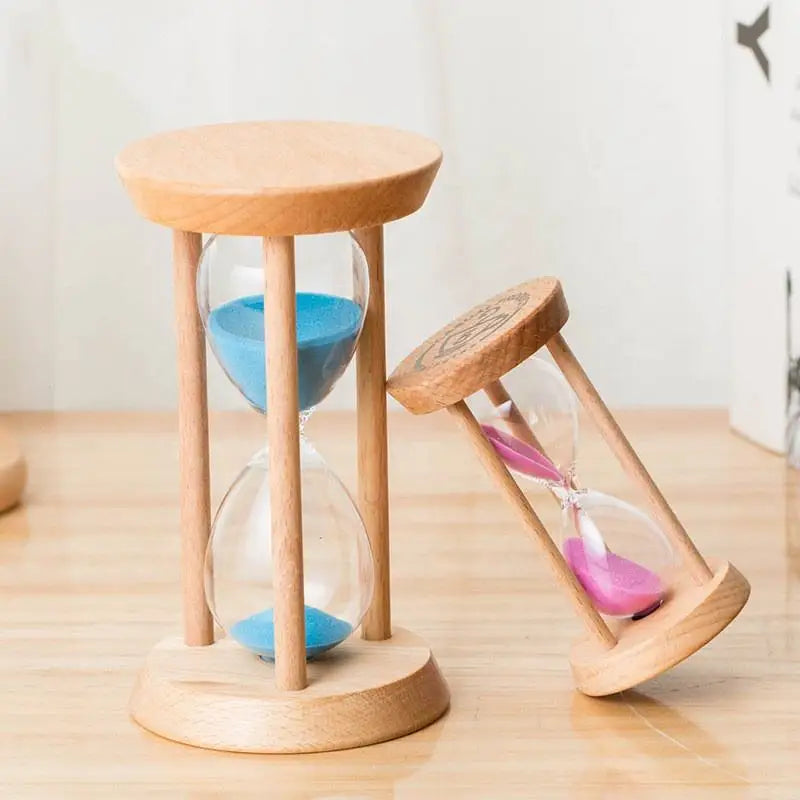 "Wooden Hourglass Mini Desktop Decor"