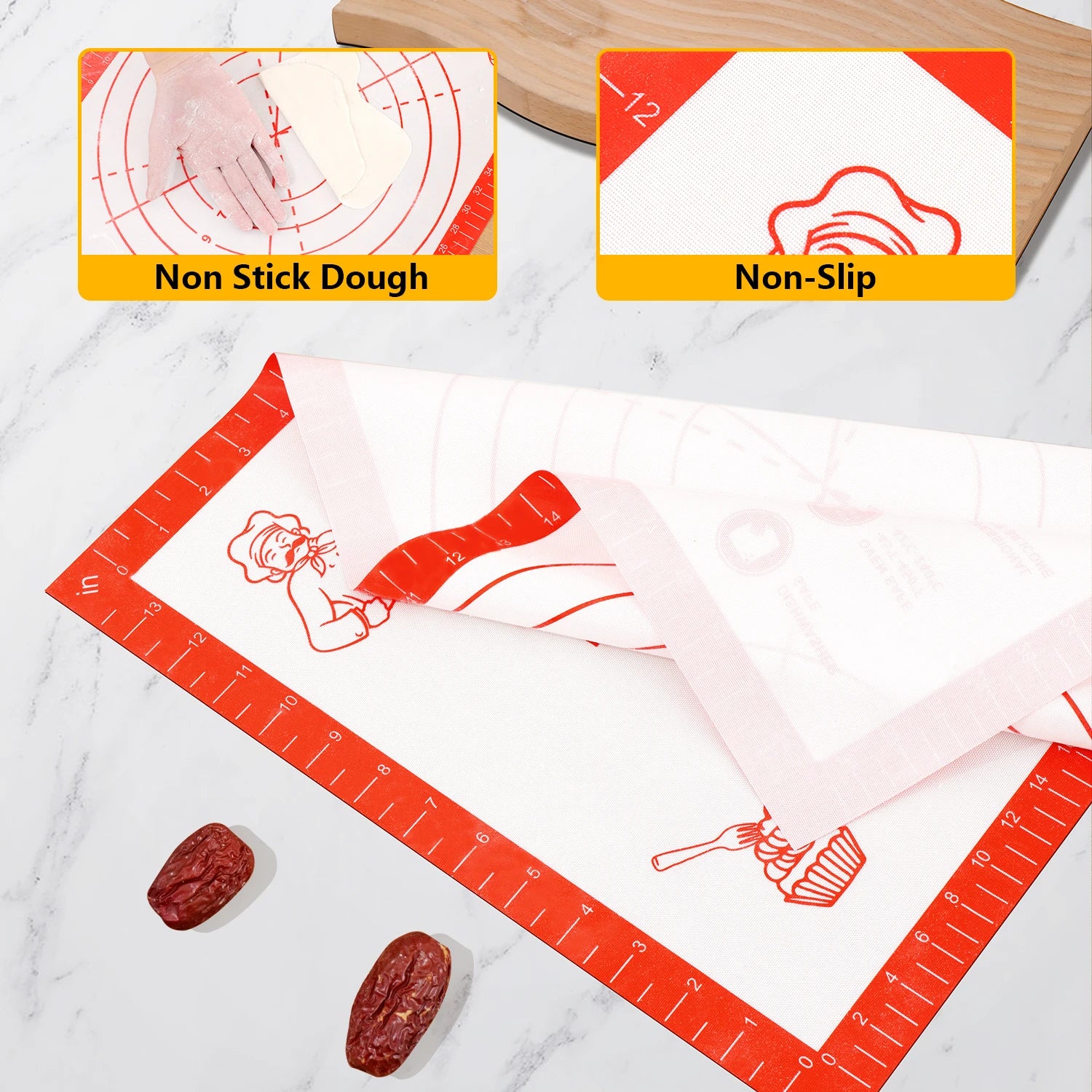 New Silicone Baking Mat Kneading Dough Mat Pizza