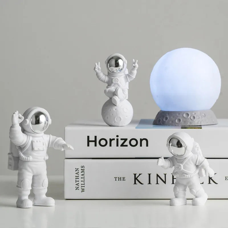 "Resin Astronaut Decoration: Nordic Style Desktop Decor"