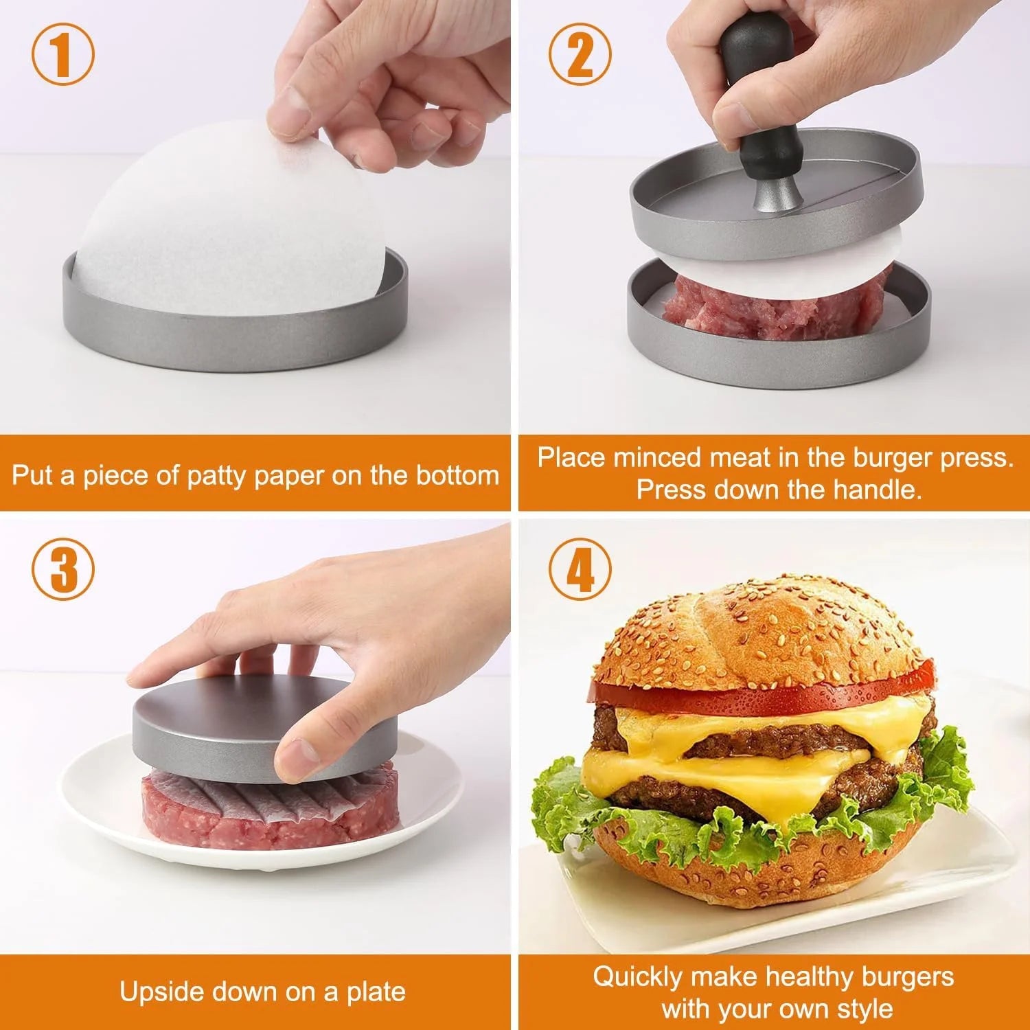 Burger Press Non-Stick Hamburger Patty Maker