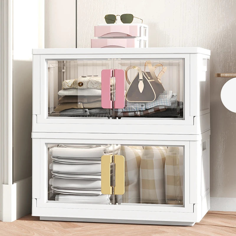 "Big Collapsible Storage Cabinet with Bins"