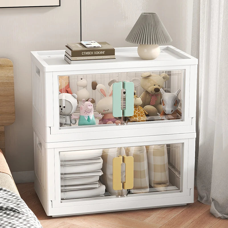 "Big Collapsible Storage Cabinet with Bins"