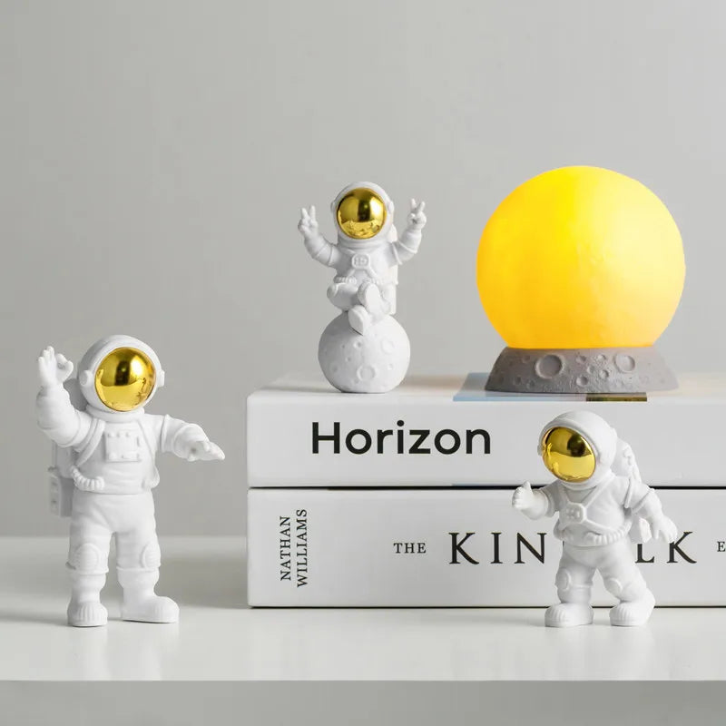 "Resin Astronaut Decoration: Nordic Style Desktop Decor"