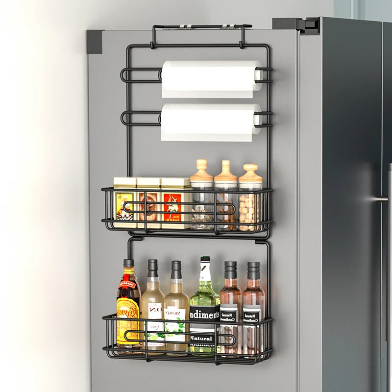 Kitchen refrigerator side shelf