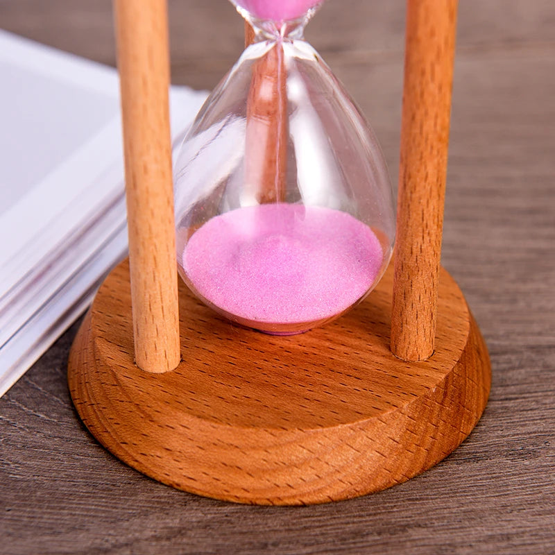 "Wooden Hourglass Mini Desktop Decor"