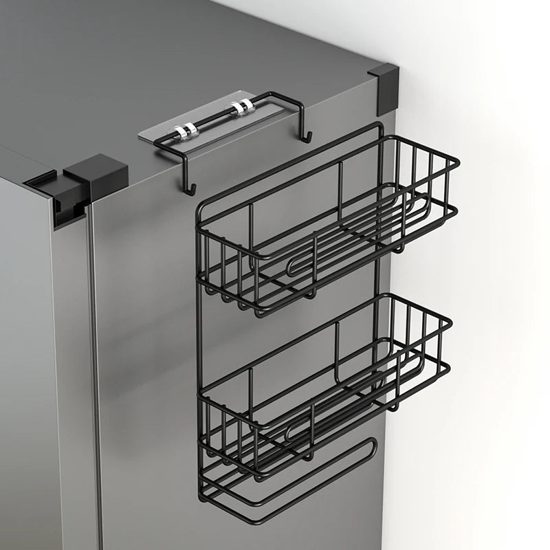 Kitchen refrigerator side shelf