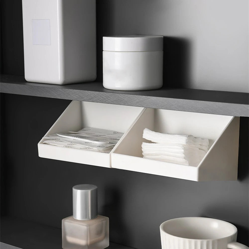 "Wall-Mounted Plastic Storage Rack"