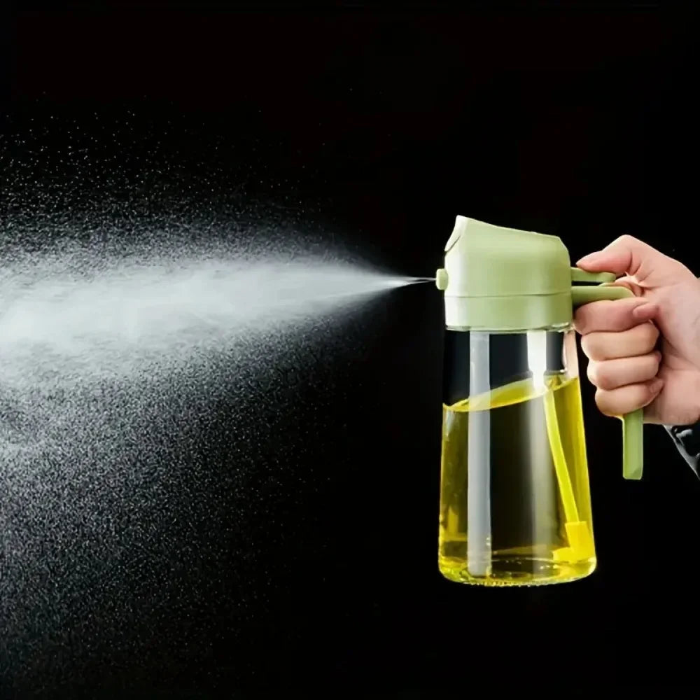 2in1 Oil Sprayer Glass Bottle for Cooking